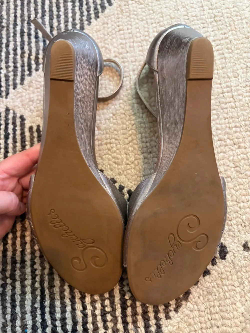 Seychelles metallic wedge sandal